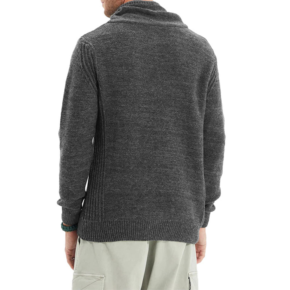 Heap Collar Standard Plain Winter Men's Sweater