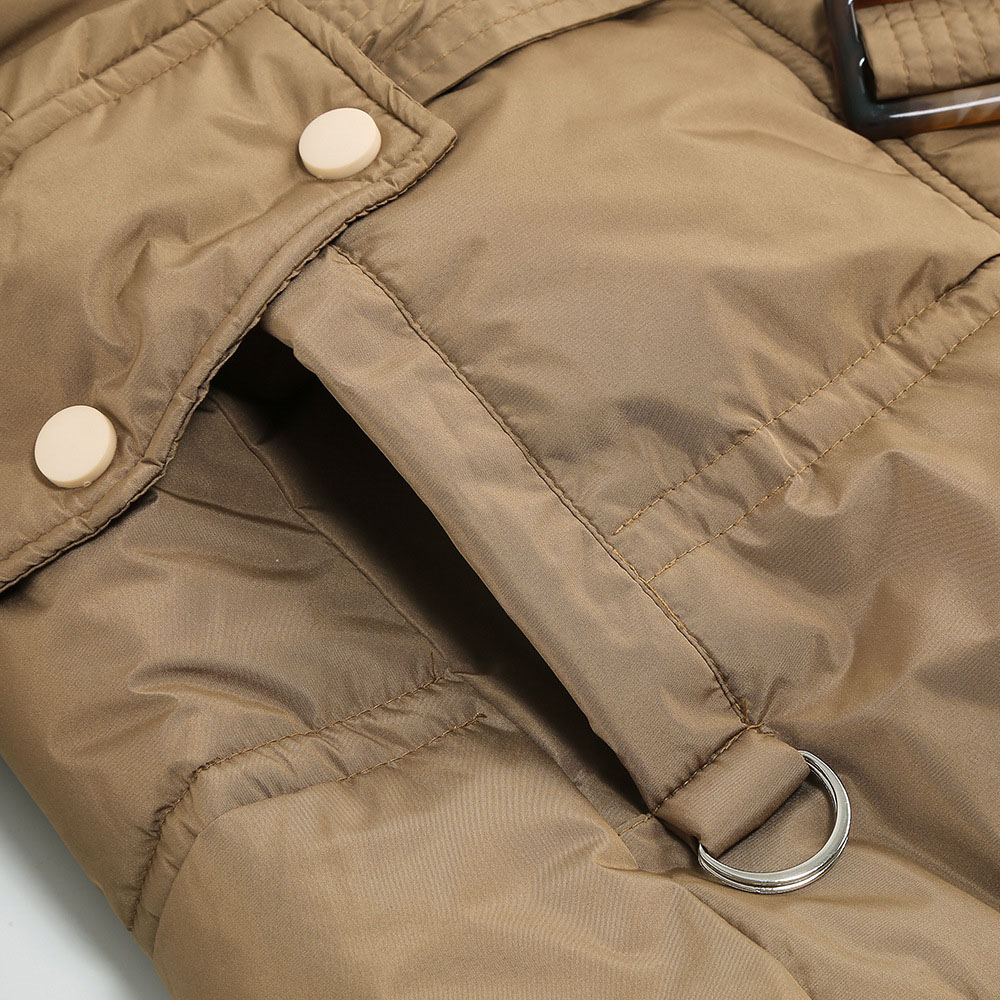 Thick Zipper A Line Long Women's Cotton Padded Jacket