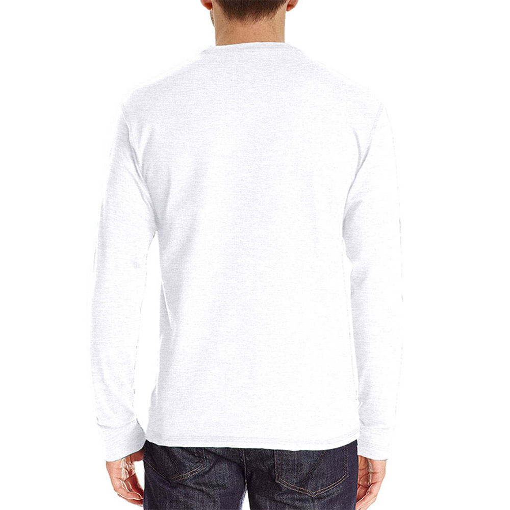 Round Neck Plain European Pocket Slim Men's T-shirt