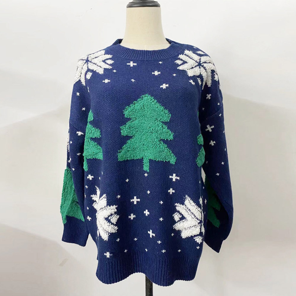 Christmas Sweaters Sale - Patchwork Thick Loose Women's Sweater