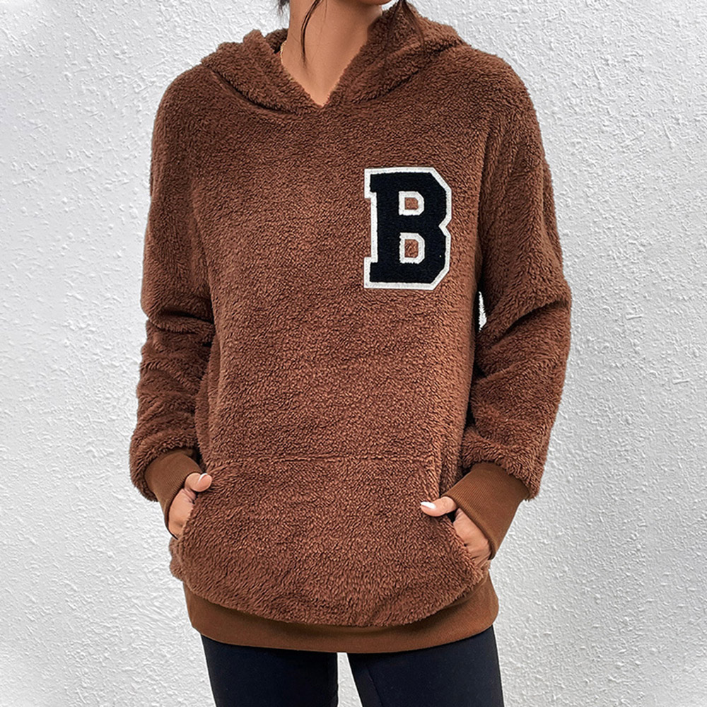 Letter Appliques Fall Women's Hoodie