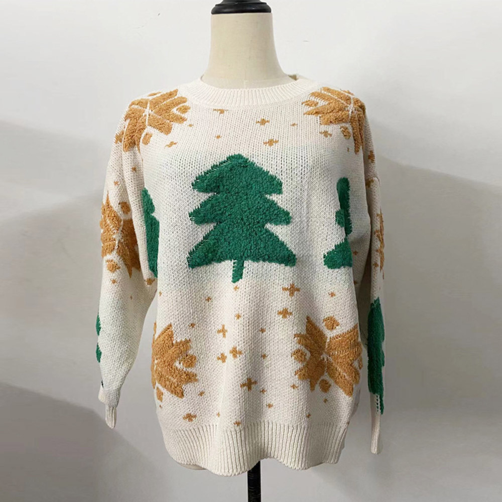 Christmas Sweaters Sale - Patchwork Thick Loose Women's Sweater