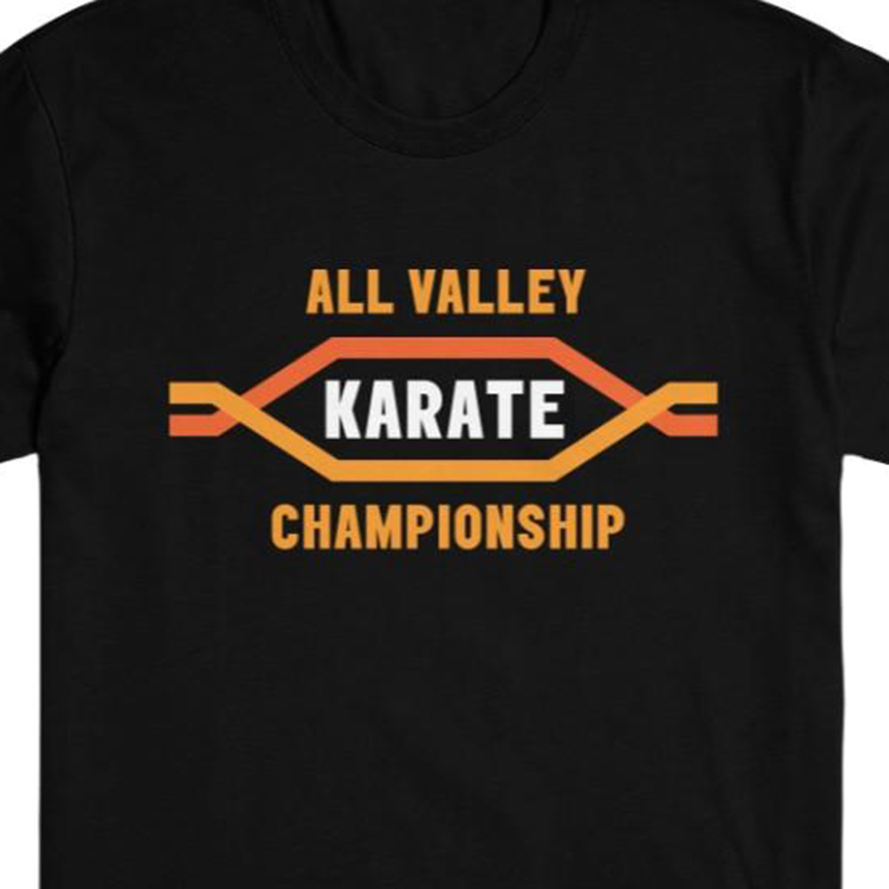 Karate Kid All Valley Karate Championship Black Unisex Tee Cobra Kai Styles