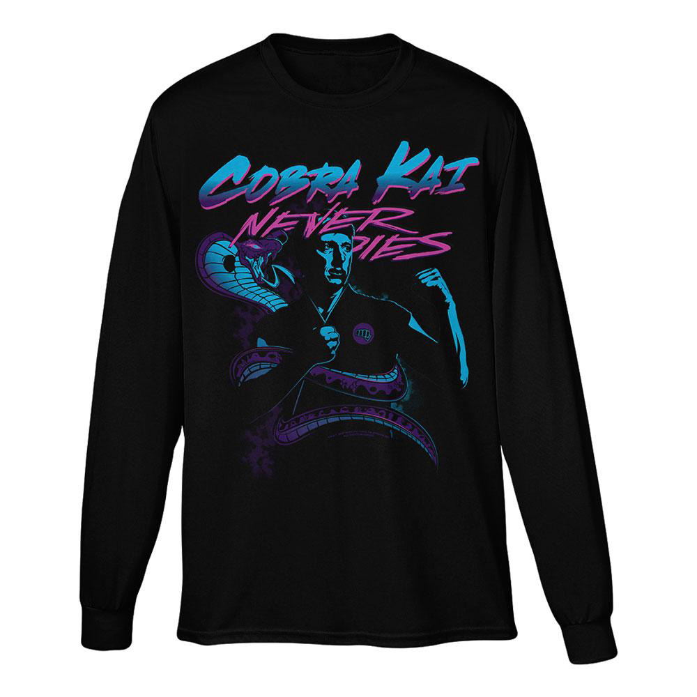 Cobra Kai Never Dies Neon Snake Adult Unisex Long Sleeve T-shirt