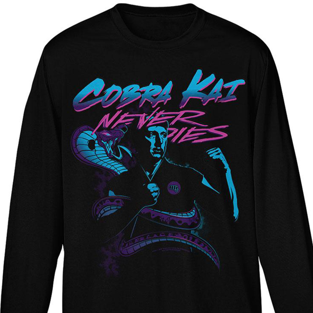 Cobra Kai Never Dies Neon Snake Adult Unisex Long Sleeve T-shirt