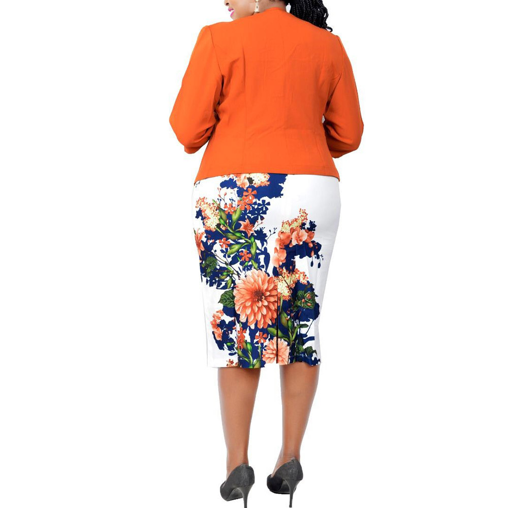 Skirt Suits | Floral Office Lady Jacket Print Bodycon Women's Two Piece Sets