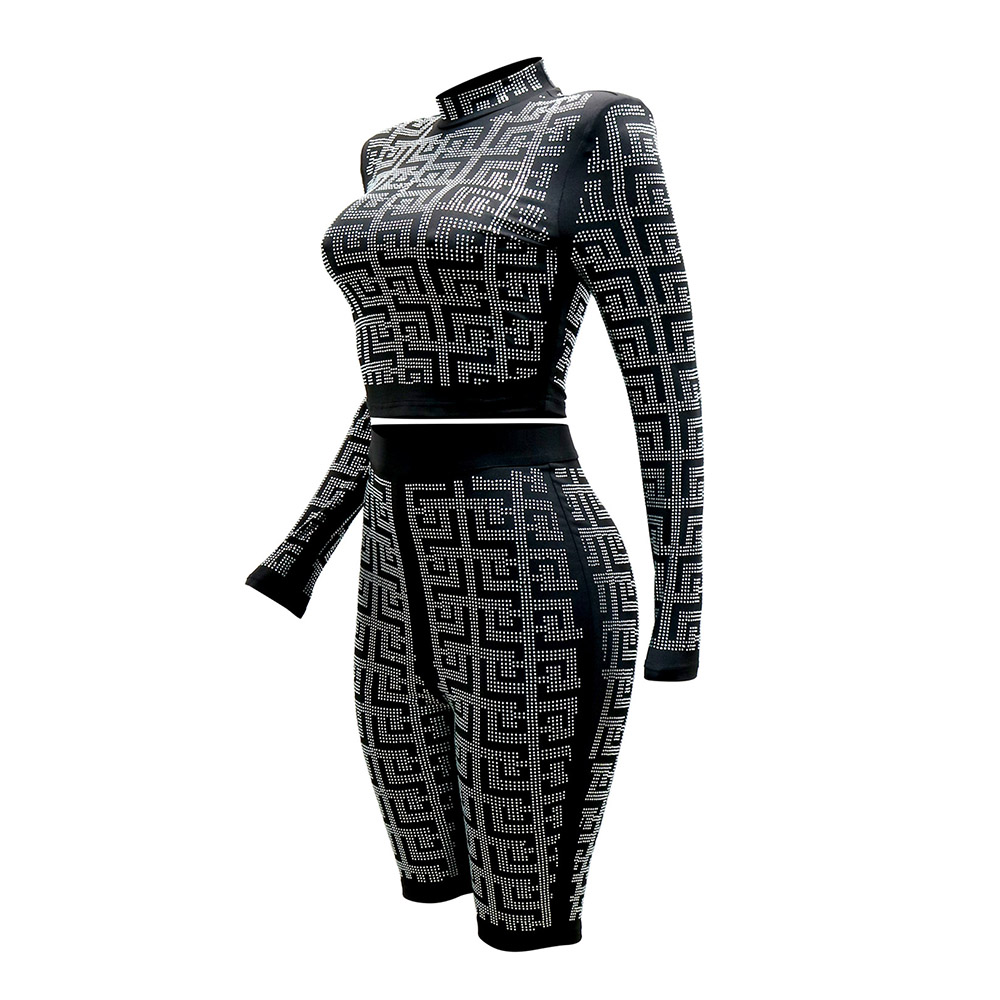 Skirt Suits | Diamond Fashion T-Shirt Pullover Women's Two Piece Sets