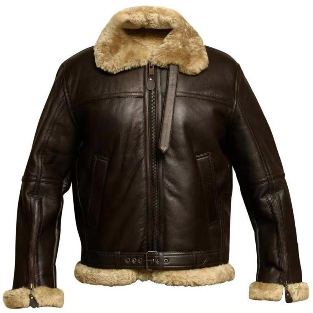 Plain Pocket Fleece Lapel Winter Men's Jacket