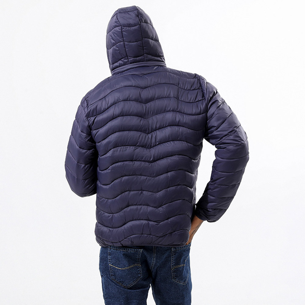 Zipper Double-Layer Standard Casual Men's Down Jacket