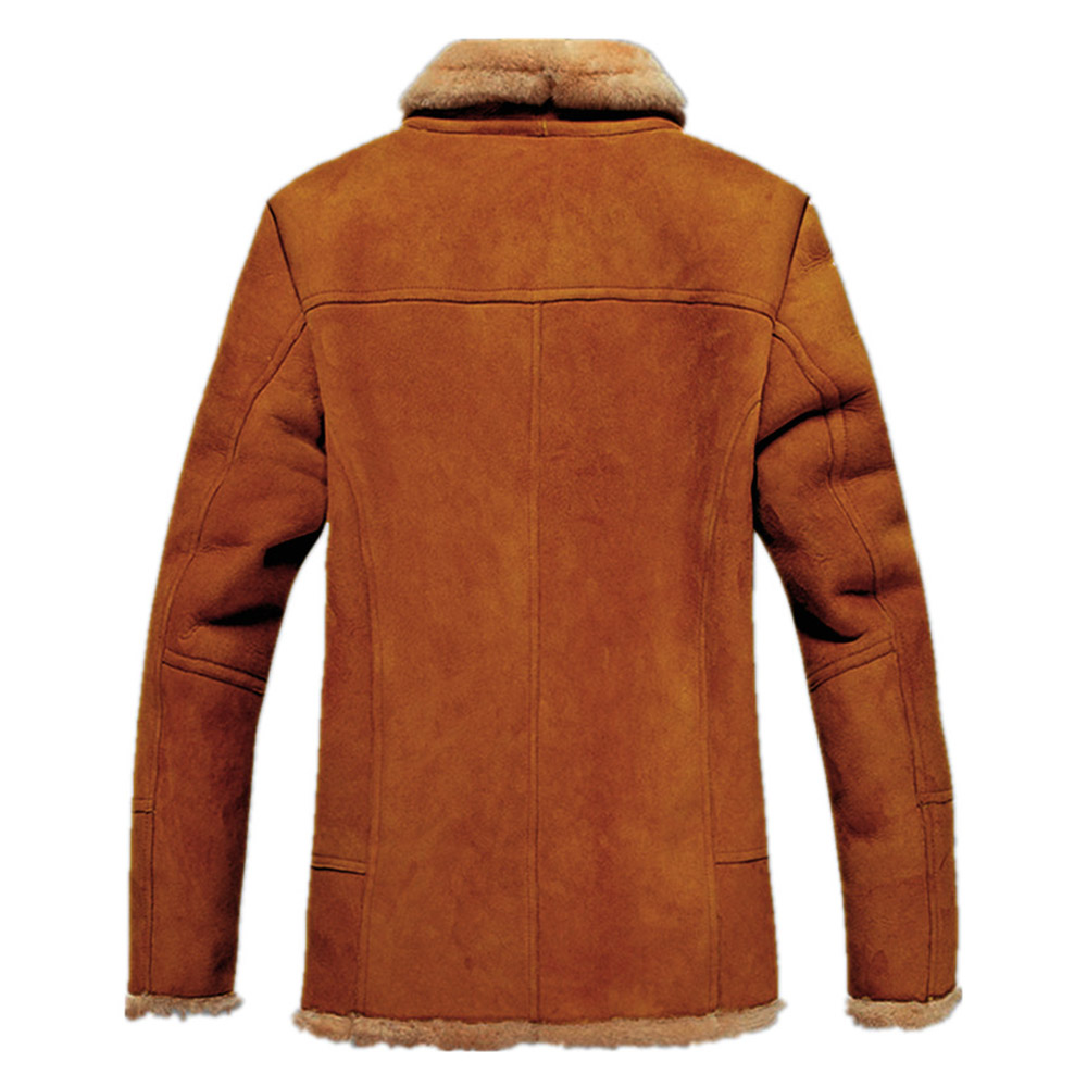 Fleece Plain Lapel Single-Breasted Men's Jacket