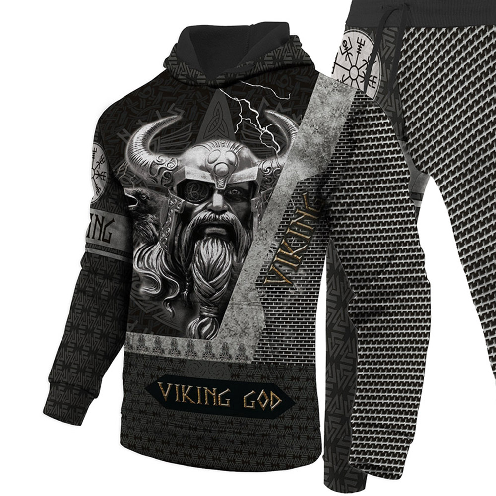 Vikings - Animal Print Casual Pants Fall Men's Outfit