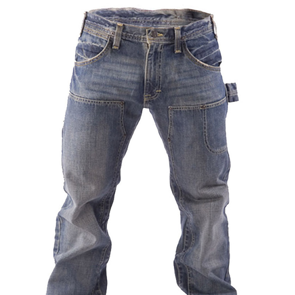Straight Worn Casual Men's Jeans
