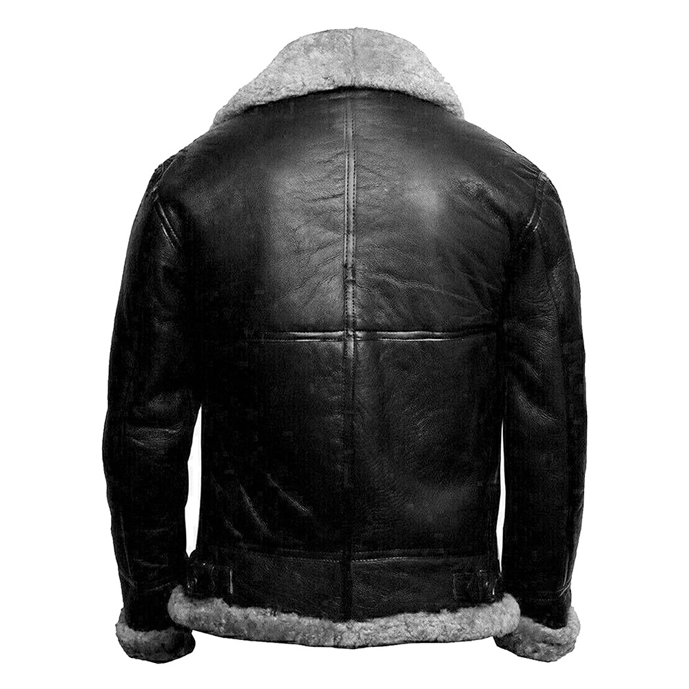 Lapel Standard Straight Men's Leather Jacket