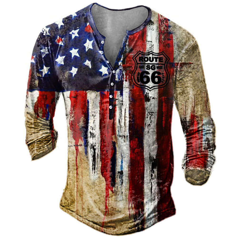 Route 66 Retro Short Sleeve T-Shirt | Patriotic T-Shirt