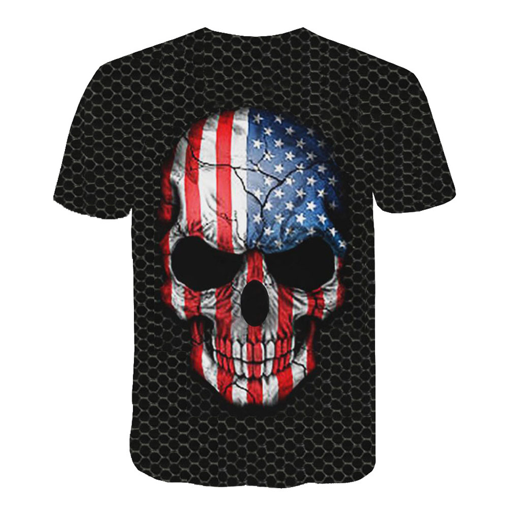 American Flag Skull T-Shirts