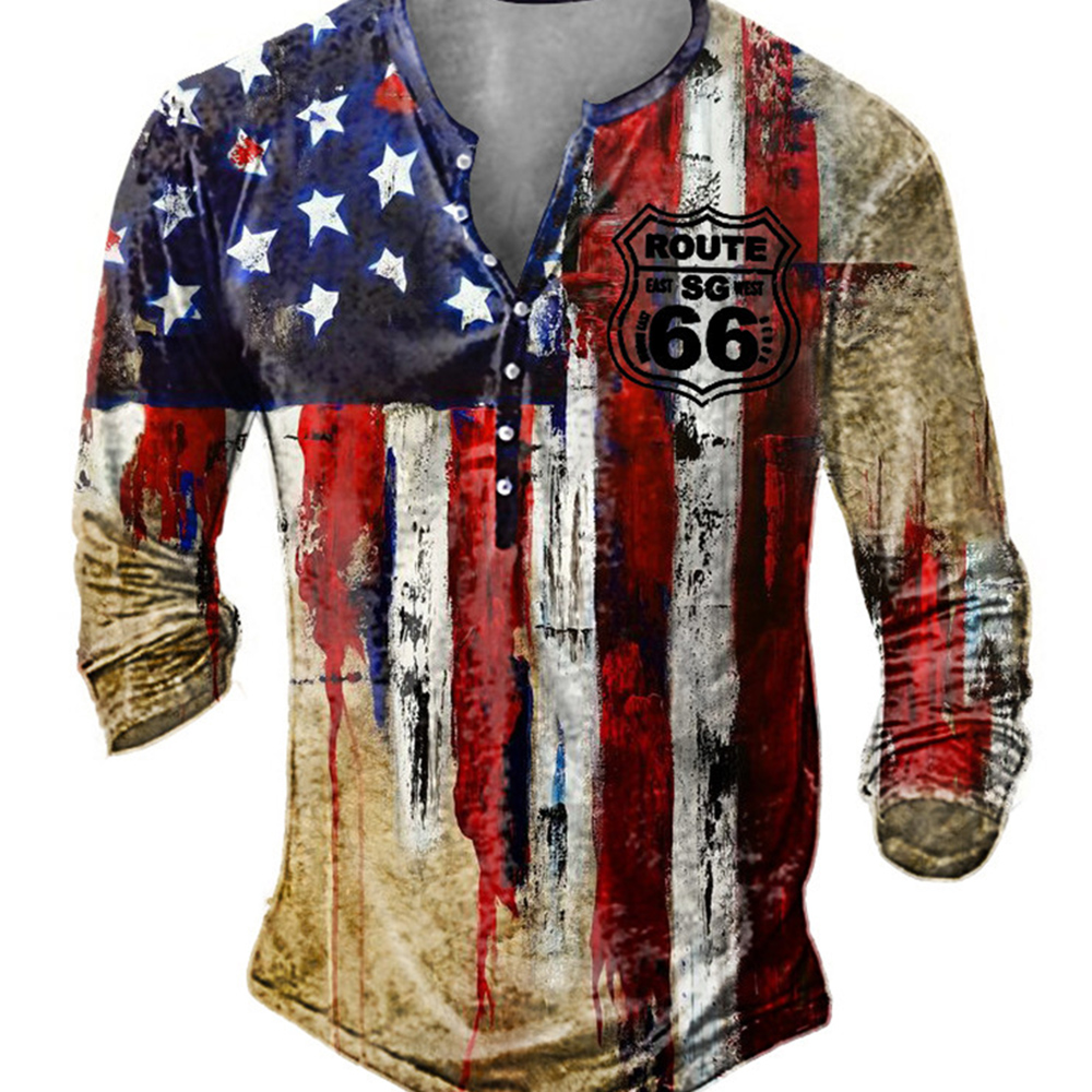 Route 66 Retro Short Sleeve T-Shirt | Patriotic T-Shirt