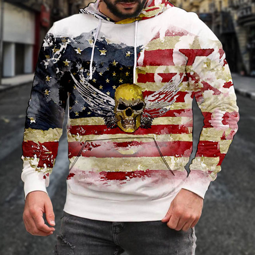 Pullover Print Pullover Men's Hoodies - Patriotic Shirts