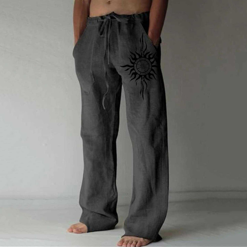 Straight Print Summer Men's Casual Pants