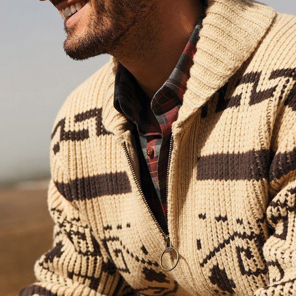 Geometric Standard Loose Men's Sweater