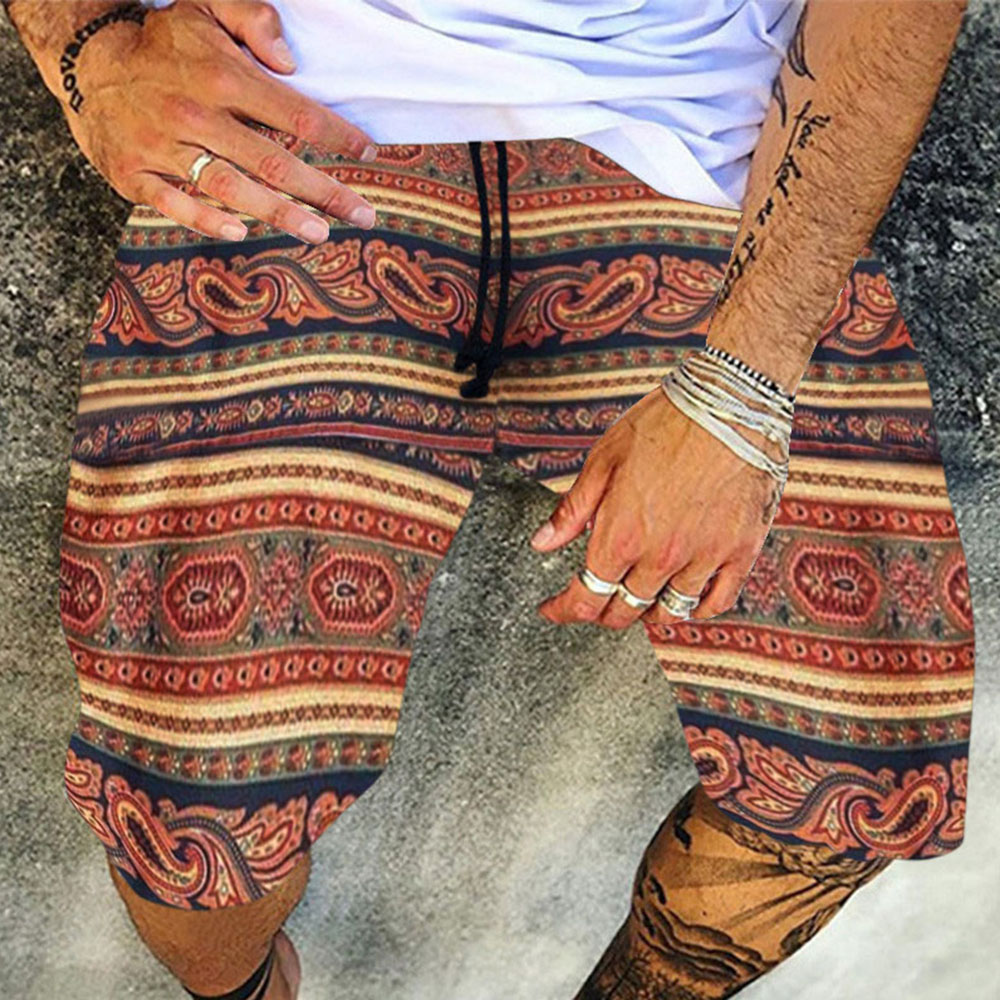 Print Straight Summer Men's Casual Pants