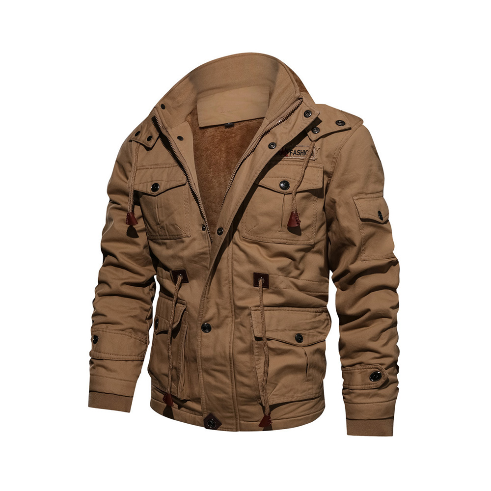 Men's Tactical Clothing - Stand Collar Plain Winter Men's Jacket