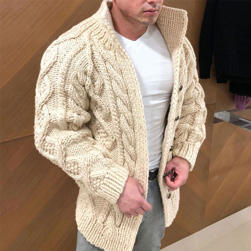 Plain Turtleneck Standard Slim Men's Sweater