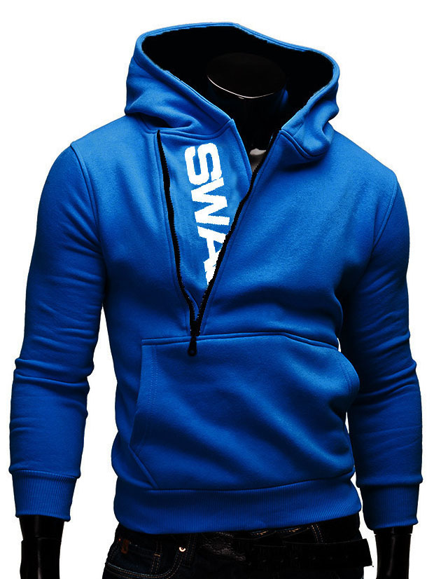 Print Color Block Thick Pullover Loose Men's Hoodies