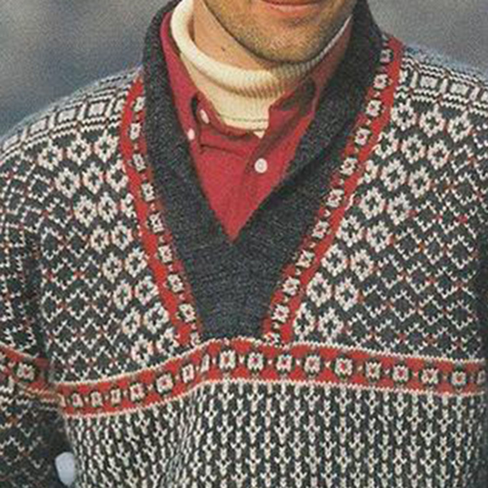 Color Block Standard Fall Men's Sweater
