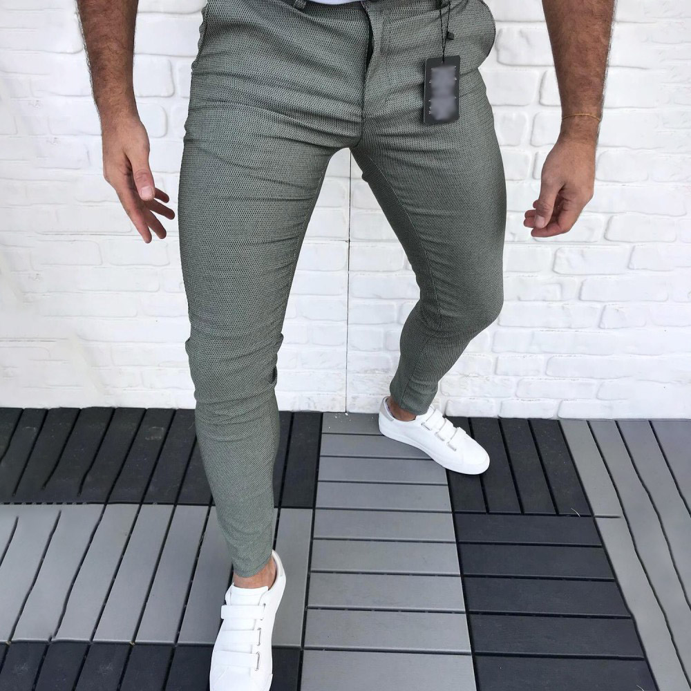 Pocket Plain Zipper Men's Casual Pants