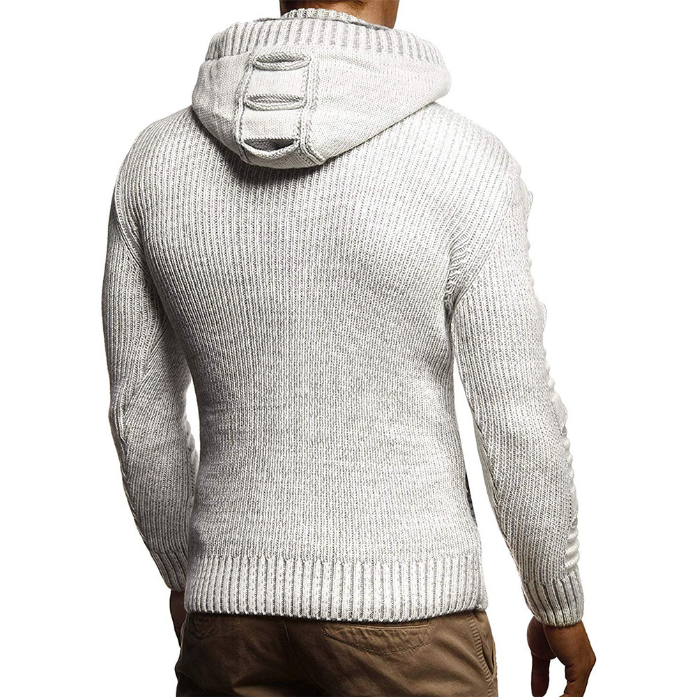Plain Hooded Standard Casual Men's Sweater