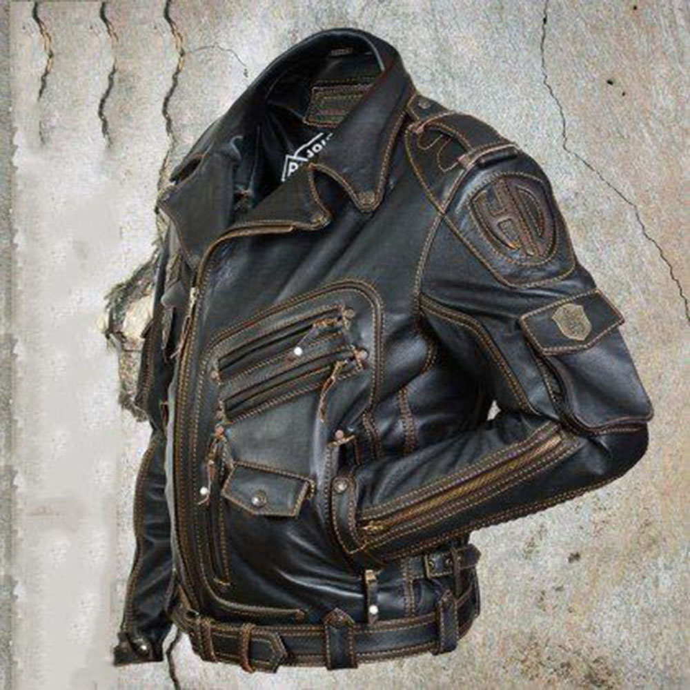 Men's Tactical Clothing - Standard Lapel Casual Men's Leather Jacket