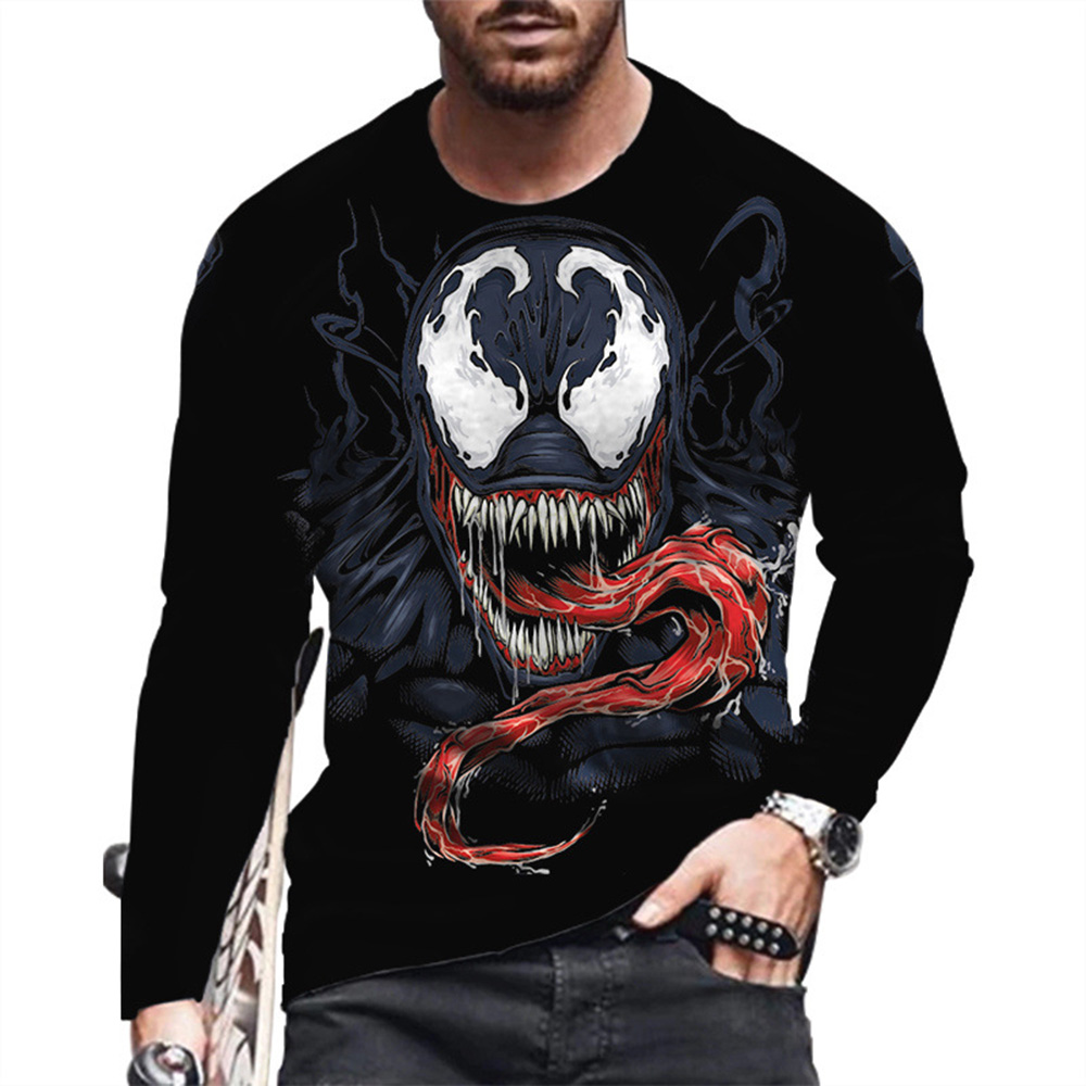 Tactical T-Shirts Skull Round Neck Print Casual Pullover Men's T-shirt