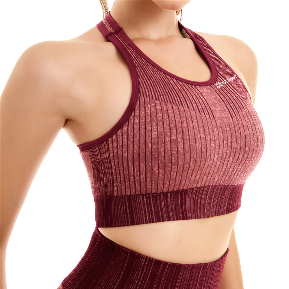 Modstreets Quick Dry Solid Yoga Sleeveless Clothing Sets