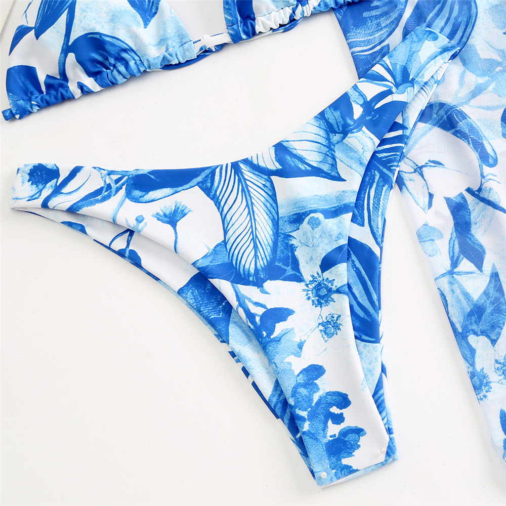 Tankini Set Print Sexy Plant Women's Swimwear
