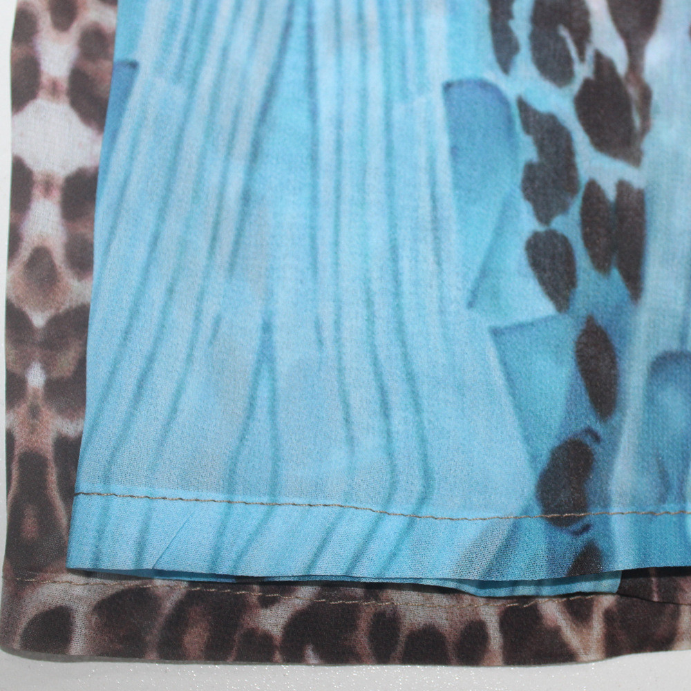 Leopard Full Length Fashion Print Loose Women's Jumpsuit