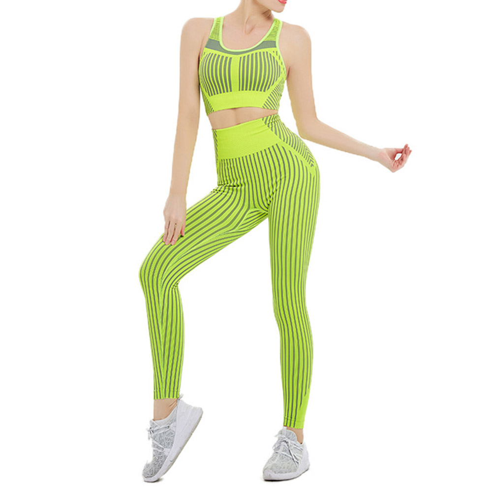 Stripe Nylon Anti-Sweat Sleeveless Pullover Clothing Sets