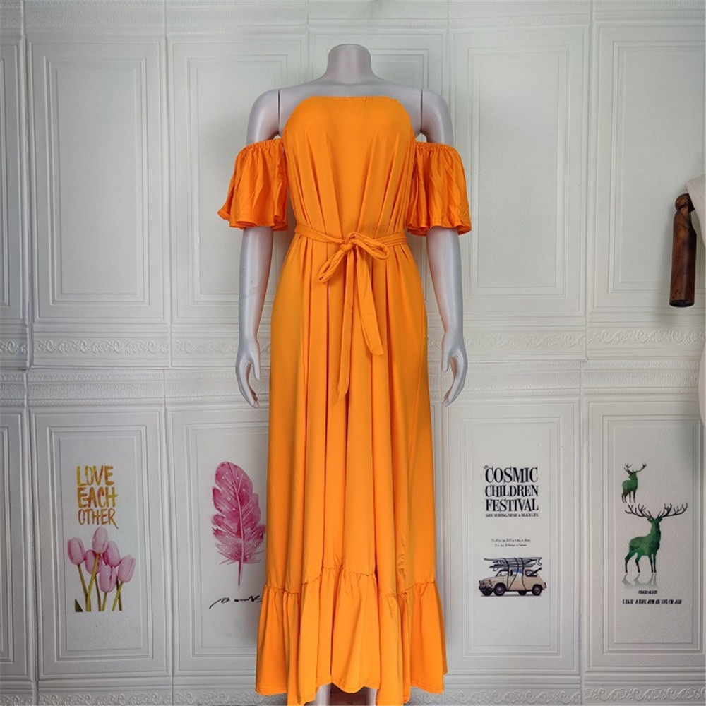 Maxi Dress For Women | Patchwork Short Sleeve Ankle-Length Expansion Women's Dress
