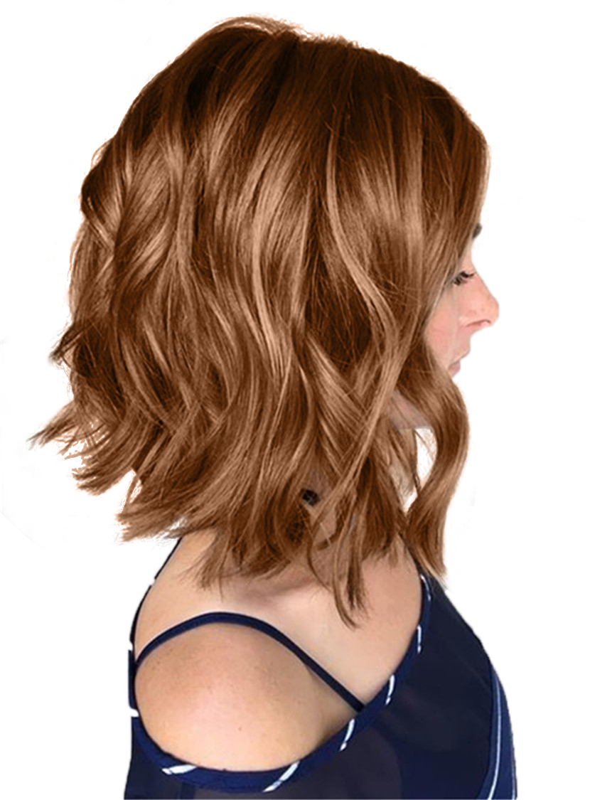 Women Human Hair Wavy Lace Front Cap 12 Inches 120% Wigs - Bob Wigs