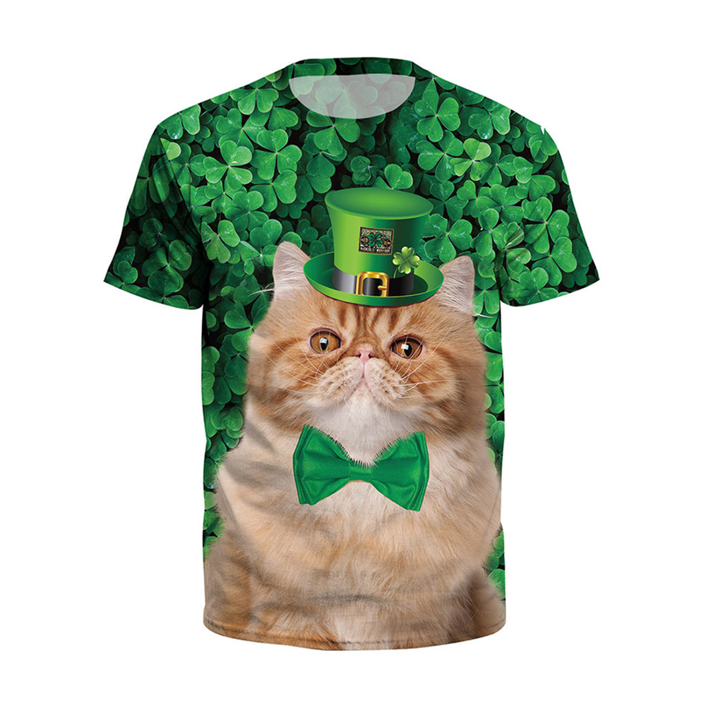 St. Patrick's Day T-Shirt | Print Plant European Round Neck Loose Men's T-shirt