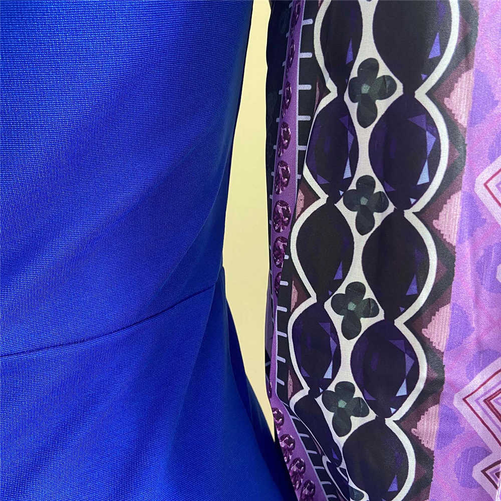 Bodycon Dress | Knee-Length Print Long Sleeve Round Neck Office Lady Women's Dress