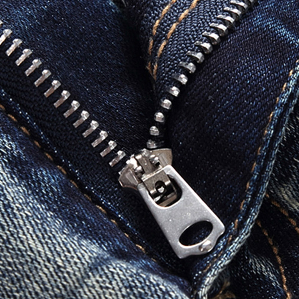 Zipper Pencil Pants European Men's Jeans