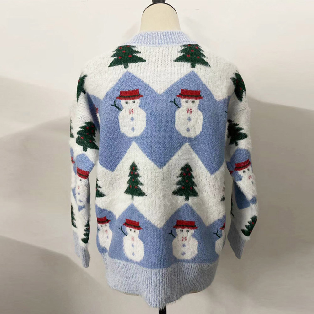 Merry Christmas Sweaters | Patchwork Thick Long Sleeve Women's Sweater