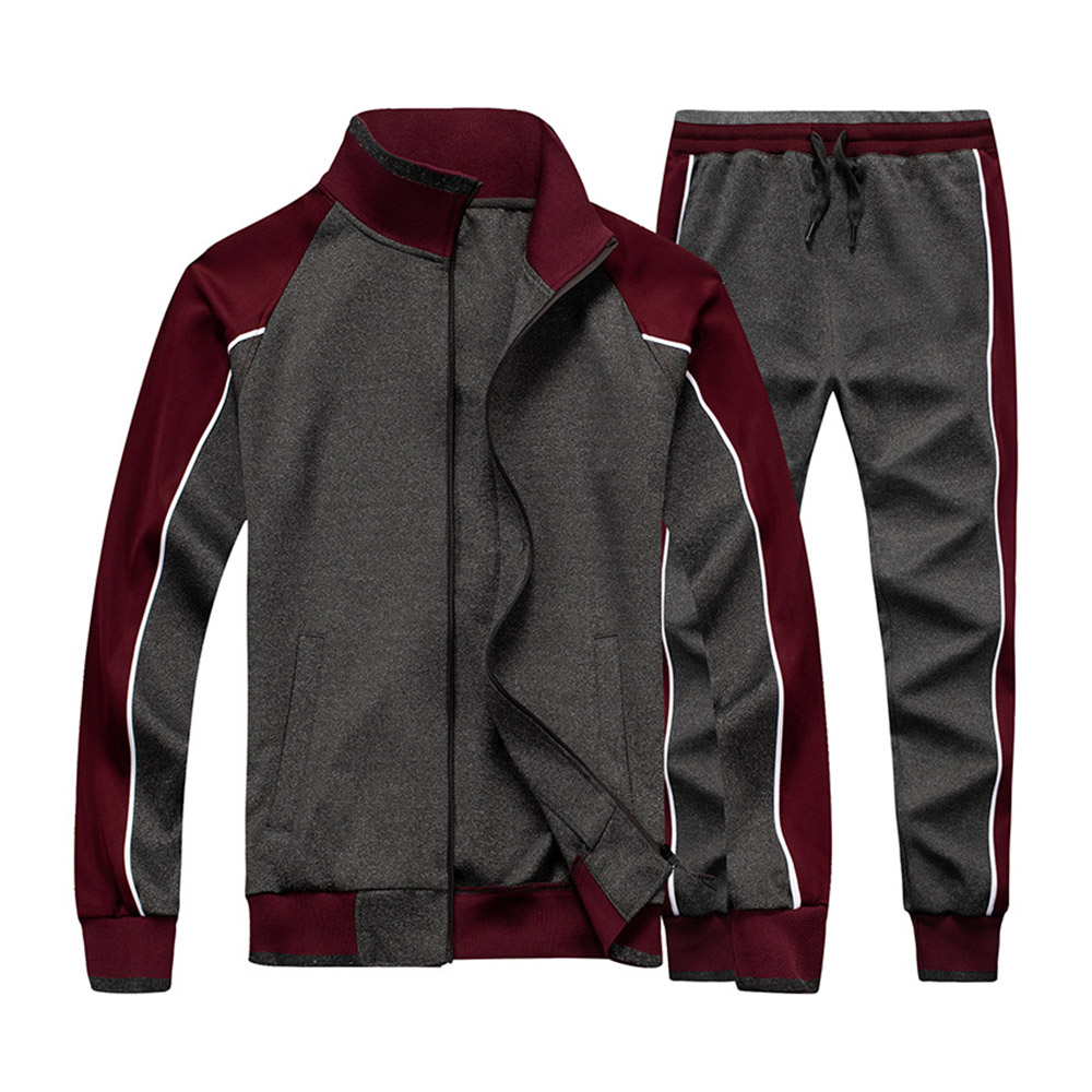 Color Block Pants Patchwork Casual Fall Men's Outfit