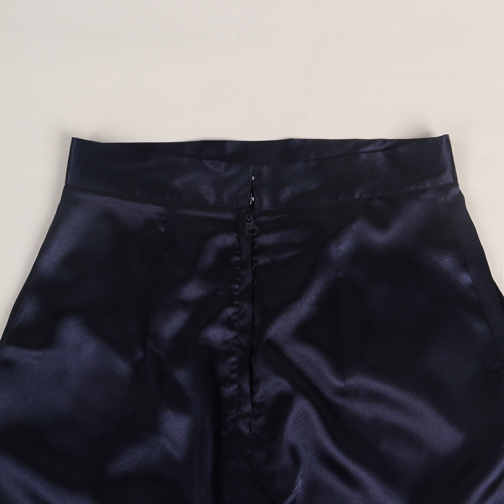 Plain Mermaid Mid-Calf Mesh High Waist Women's Skirt