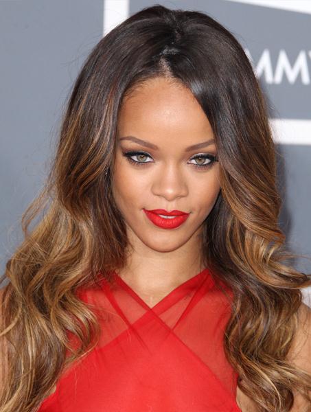 New Arrival Rihanna Hairstyle Long Wavy Lace Wig 100% Human Hair 24 Inches
