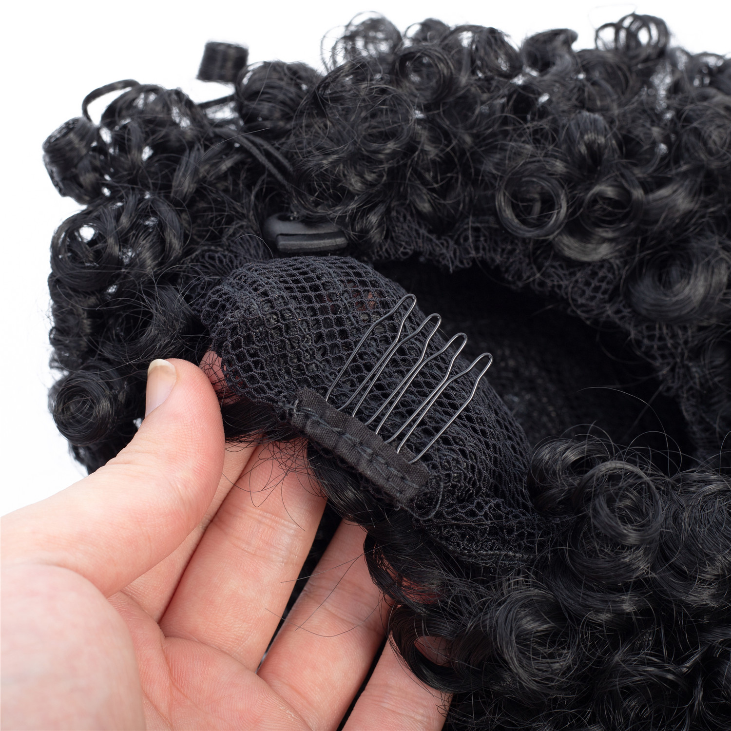 Afro Kinky Curly Synthetic Hair Drawstring Pony Hair Extensions