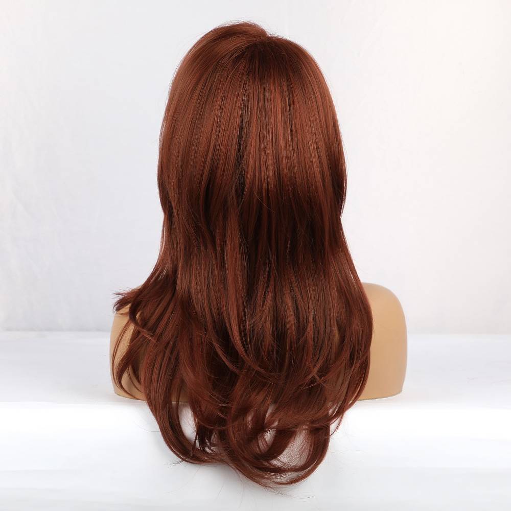 Natural Straight Red Synthetic Long Capless Women Wigs