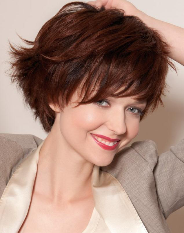 Layered Outstanding Fabulous Short Wavy 100% Real Human Hair Wig 8 Inches