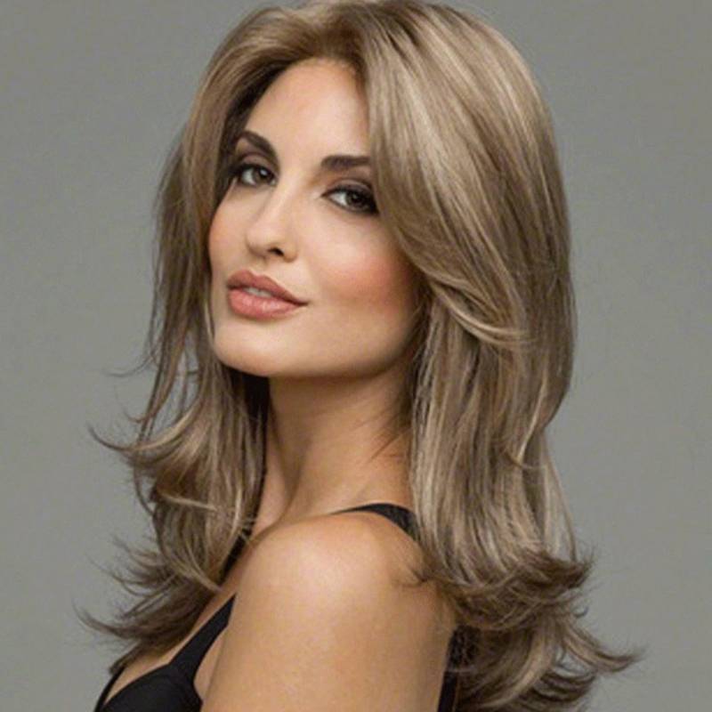 Long Loyered Wavy Synthetic Hair Capless Women Wig