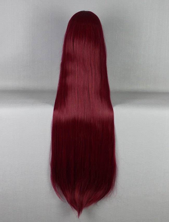 New Arrival Long Straight Dark Red Cosplay Wig 30 Inches